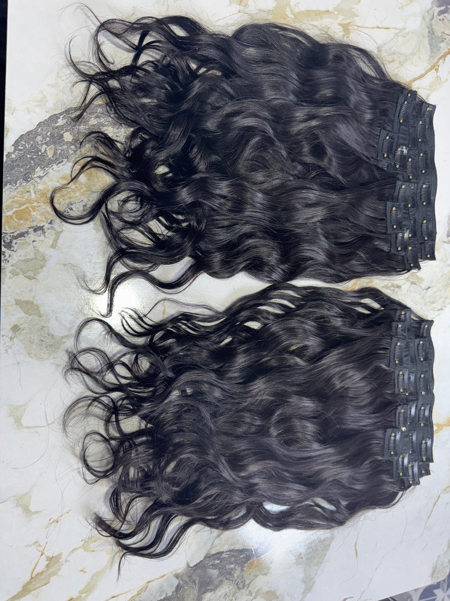 Indian Virgin Wavy Clip On Set