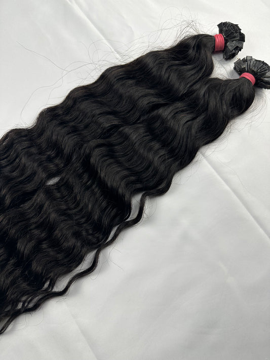 Loose Curly Flat Hair  | Virgin I Tip Hair | Gaurash Beauty Supply