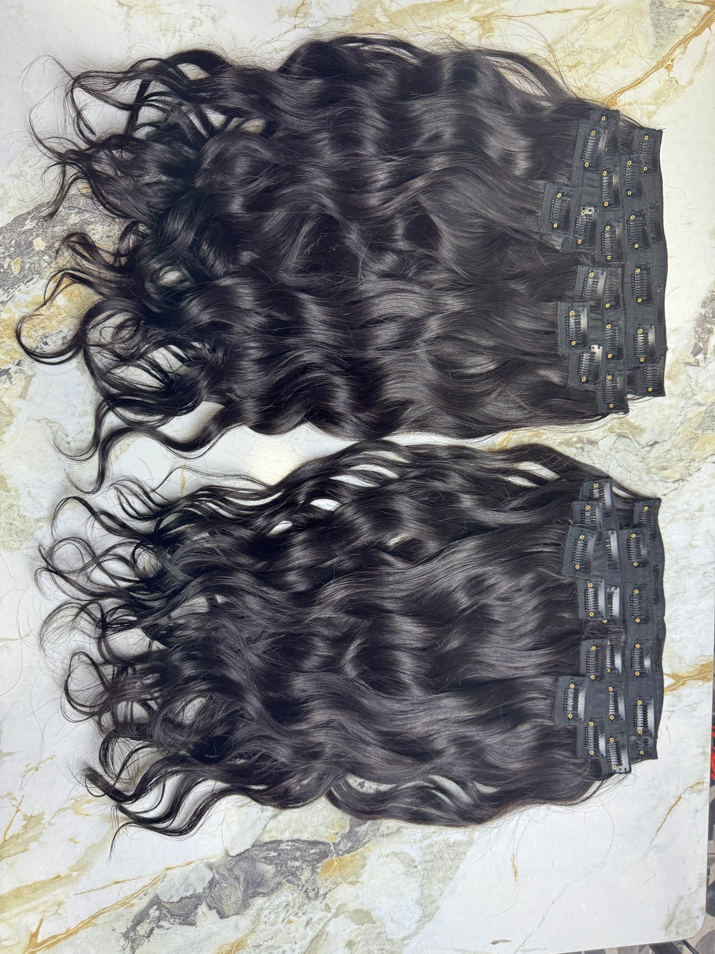 Indian Virgin Wavy Clip On Set