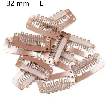 10 Pcs/set Black Hair Extension Clip U Shape Weave Toupee Wig 6 Teeth Snap-Comb Clips Styling Tools 32mm 4 Color Hat Fixing Tool