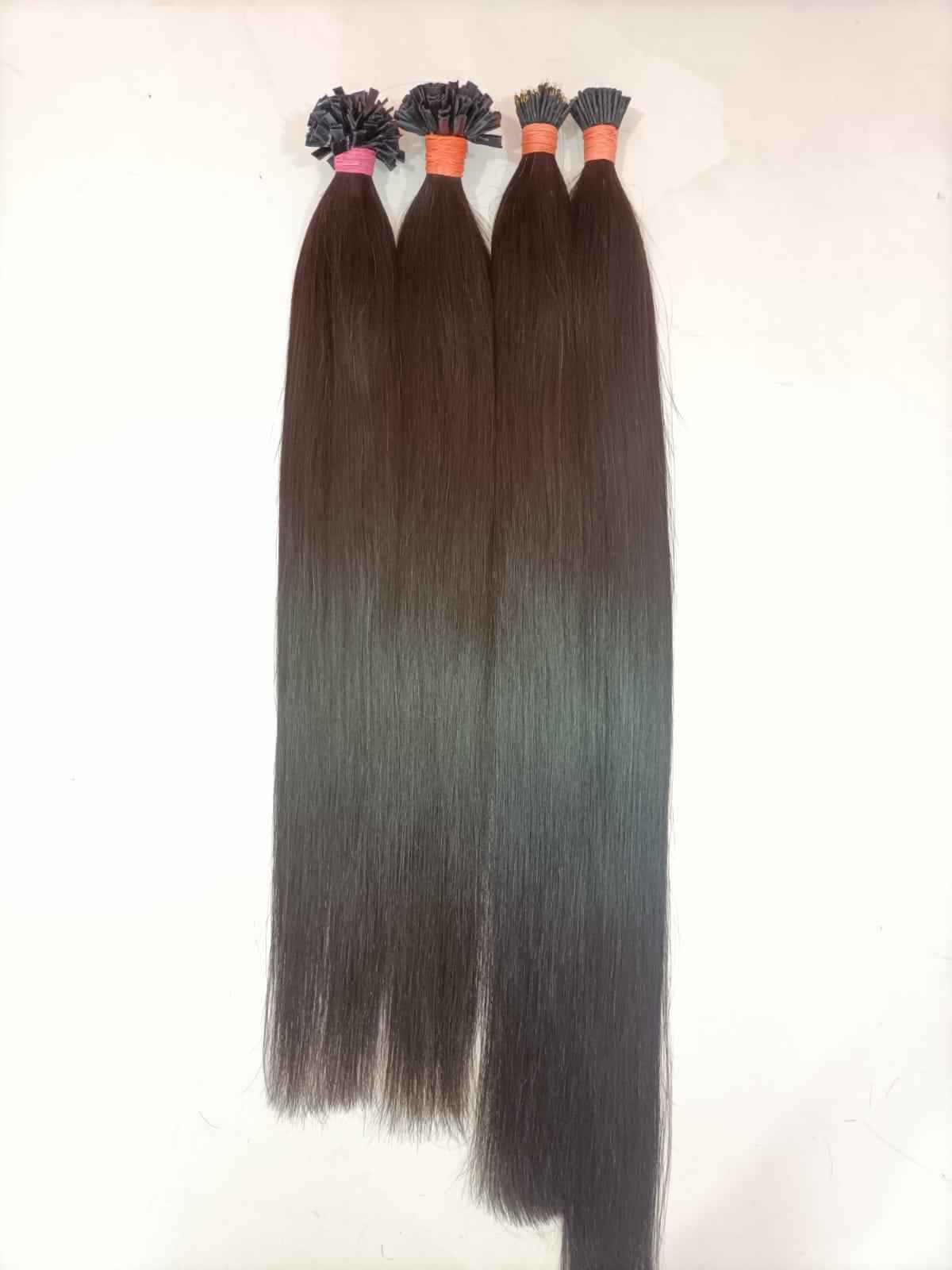 Indian Virgin Straight I-Tip Keratin Hair Extensions – 100% Human Hair