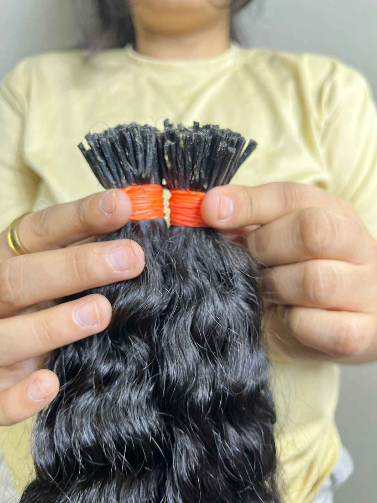 Curly I-Tip Keratin Extensions | Virgin Indian Hair | Gaurash Beauty Supply