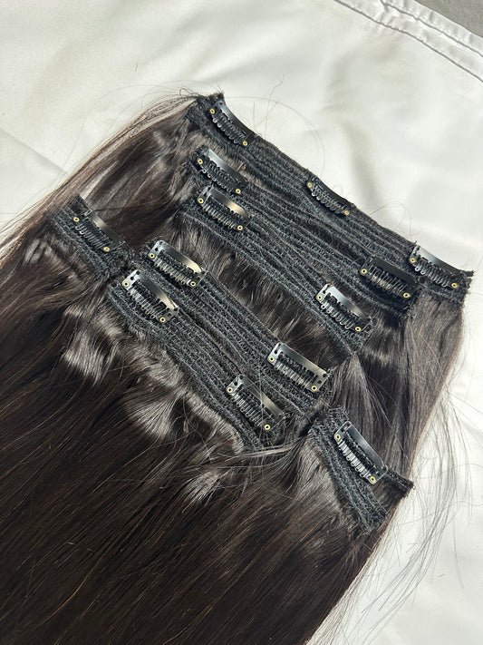 Virgin Indian Clip In Hair Extensions - 200g