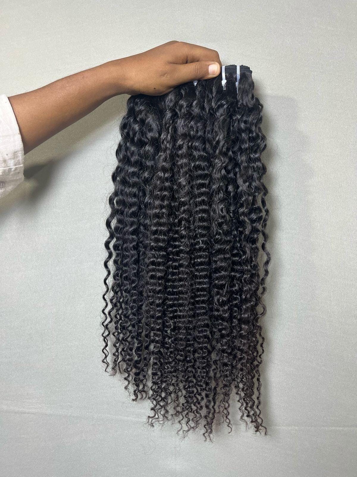 Raw Indian Tight Curly Hair Bundles: Steam-Enhanced