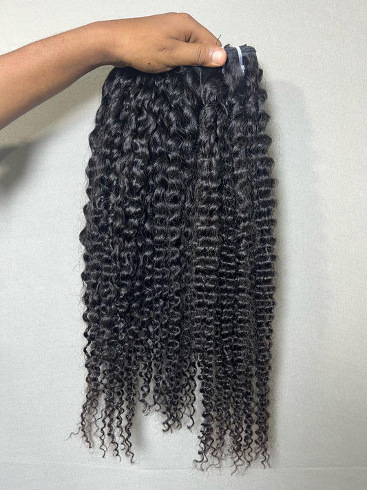 Raw Indian Tight Curly Hair Bundles: Steam-Enhanced