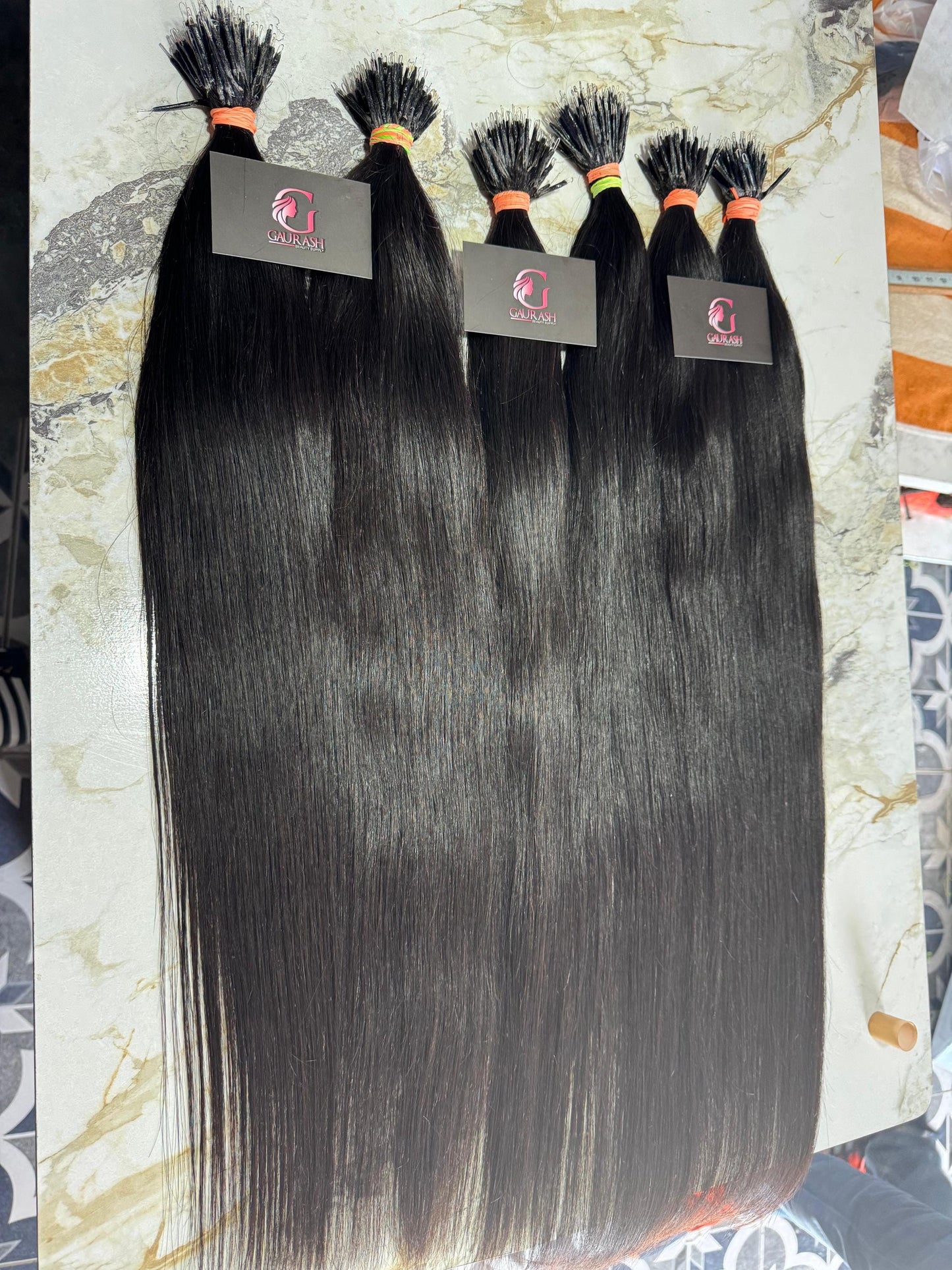 Nano Ring Indian Remy Hair Extensions: Natural Black/Brown, Long-Lasting