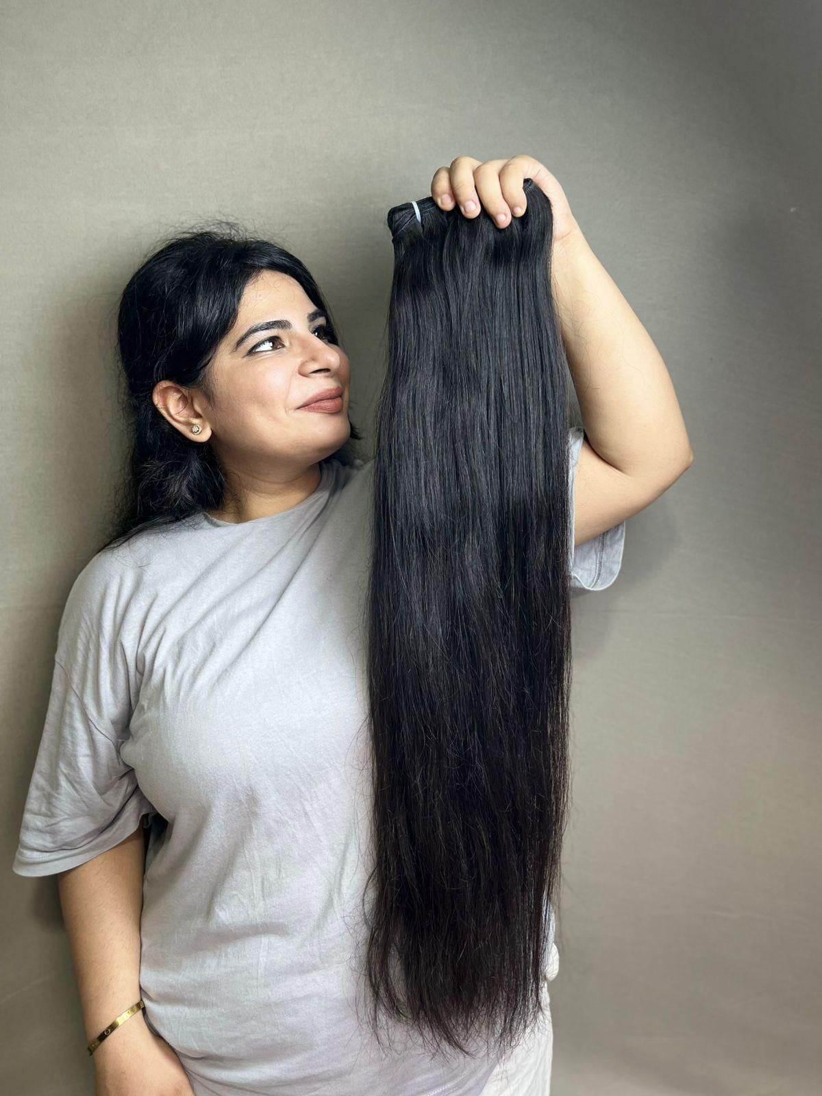 Virgin Indian Straight Human Hair Extensions: Silky, Unprocessed, Natural
