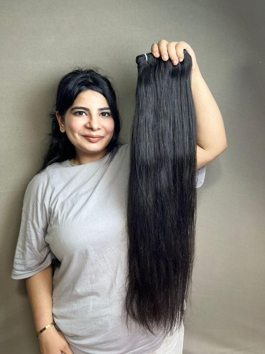 Virgin Indian Straight Human Hair Extensions: Silky, Unprocessed, Natural