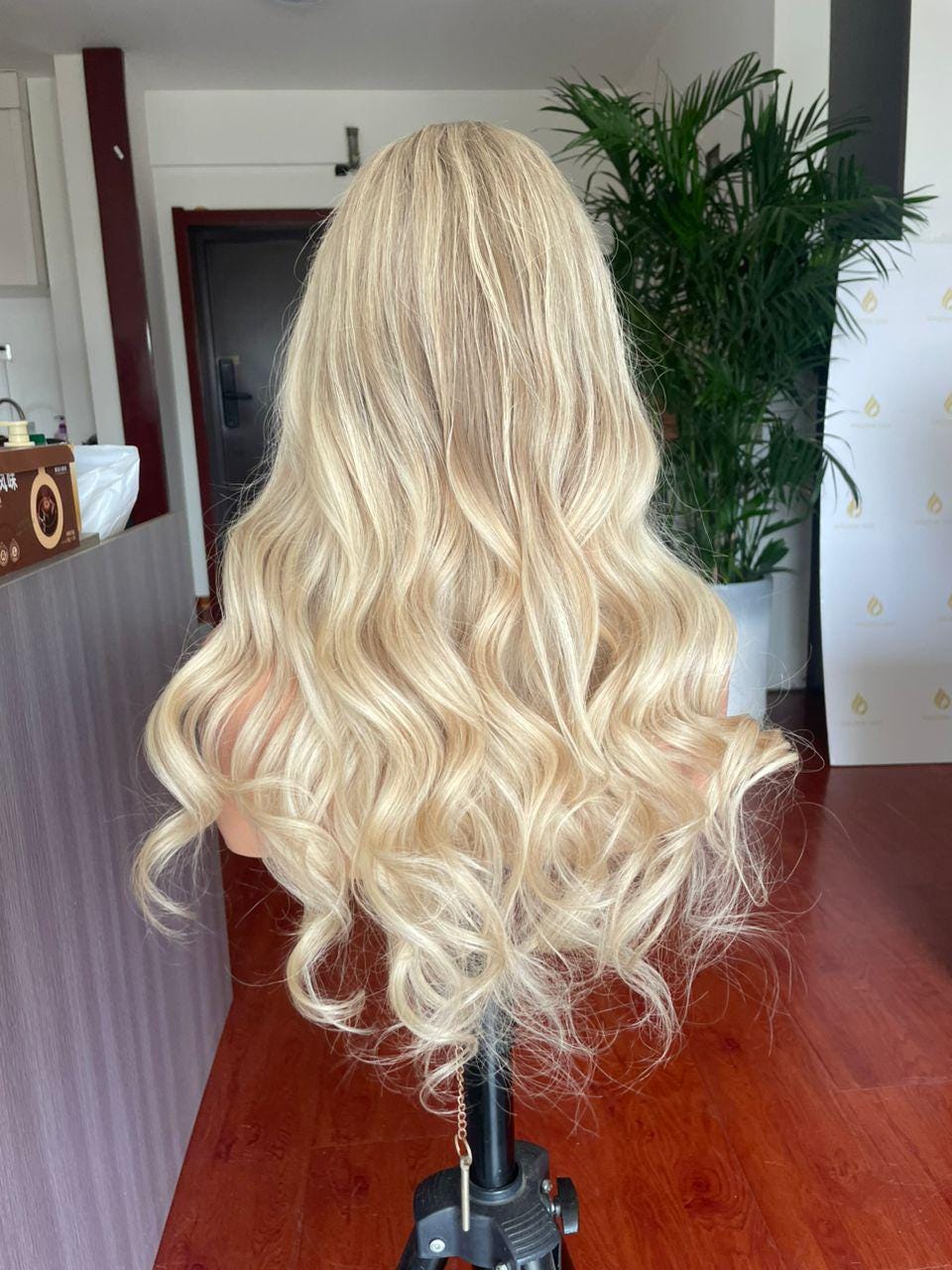 HD Blonde Lace Front Wig: Raw Human Hair, Adjustable Cap