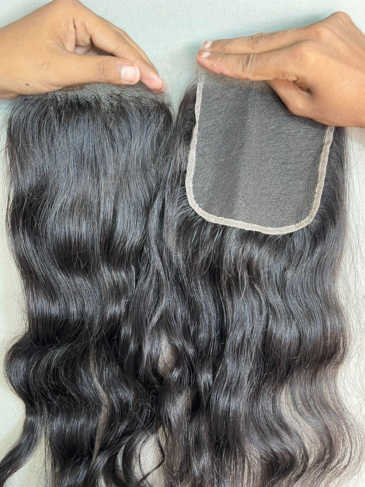 HD Lace Virgin Indian Hair Closure: Natural Wavy Hairpiece
