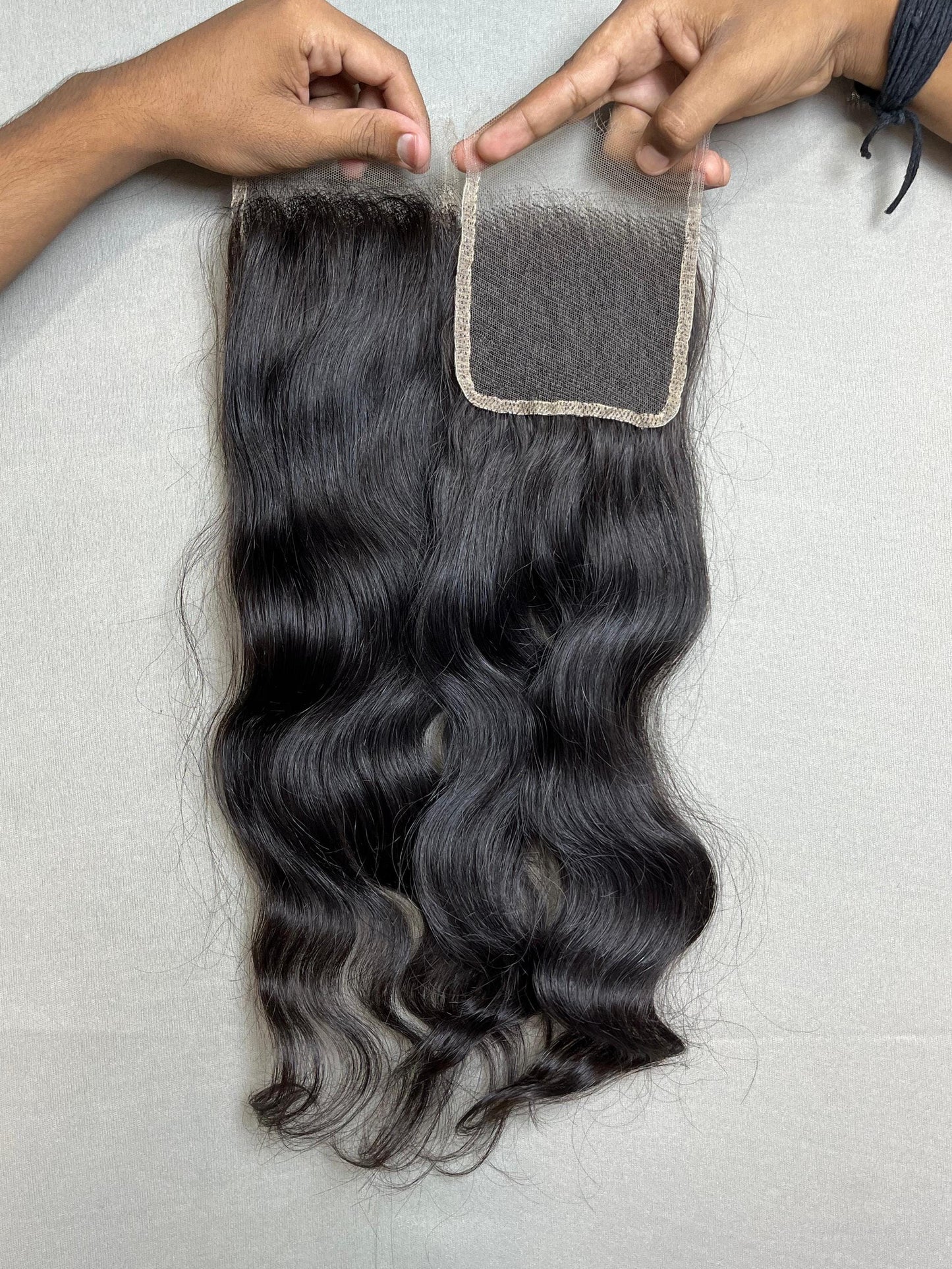 HD Lace Virgin Indian Hair Closure: Natural Wavy Hairpiece