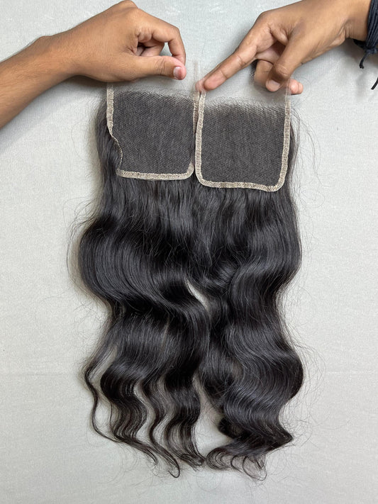HD Lace Virgin Indian Hair Closure: Natural Wavy Hairpiece
