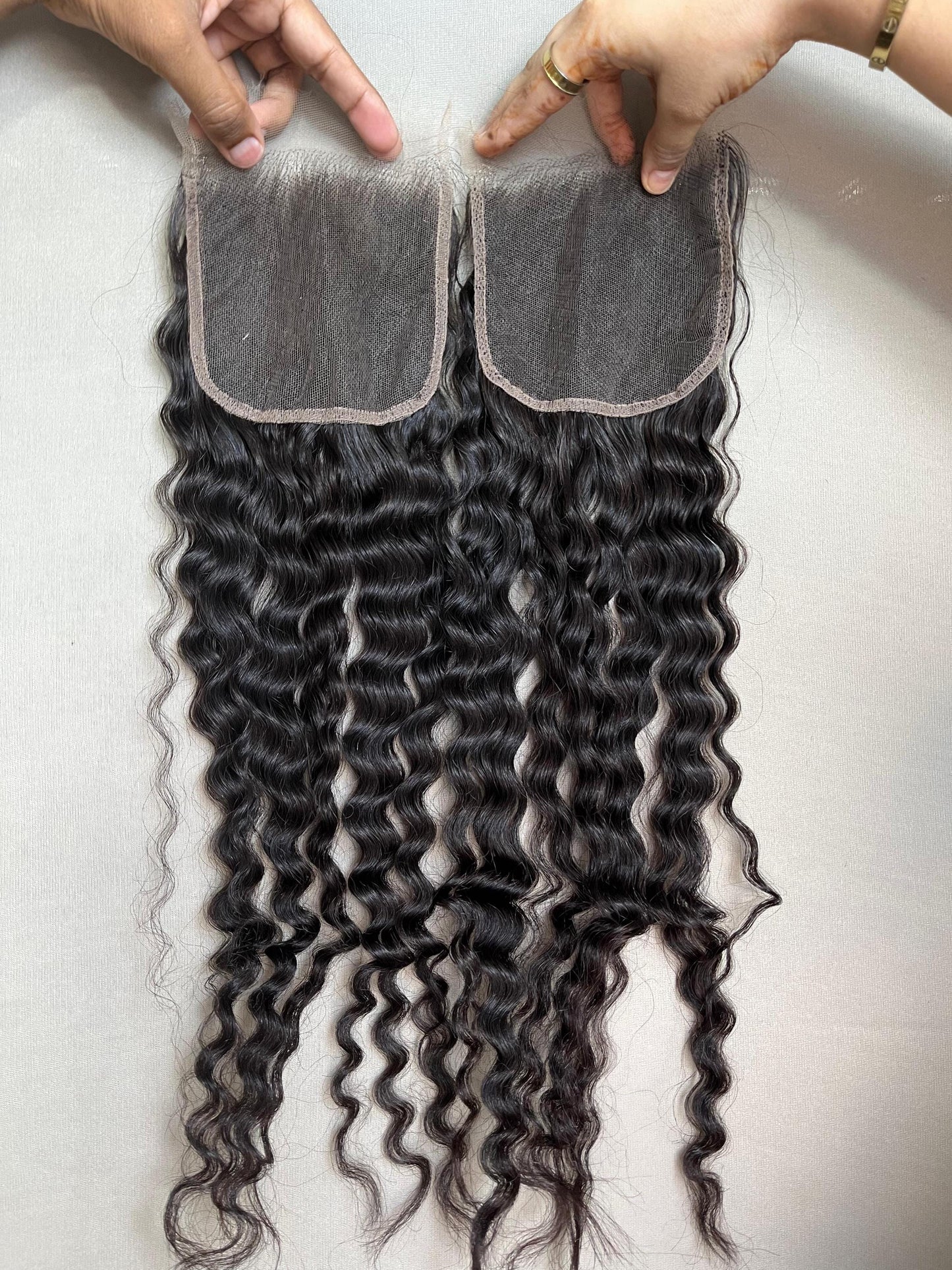 HD Lace Deep Curly Virgin Human Hair Closure: Natural Hairpiece