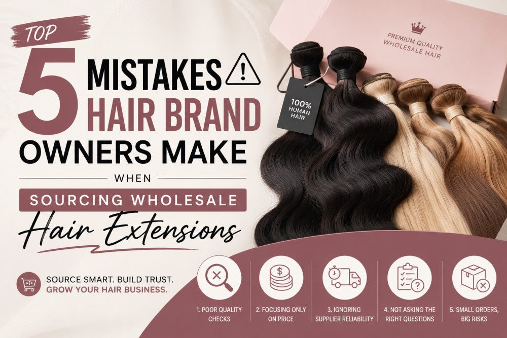 Top 5 Mistakes Hair Brand Owners Make When Sourcing Wholesale Hair Extensions - Gaurash Beauty Supply