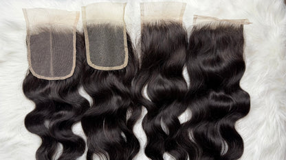 Gaurash Beauty Supply Inc wavy hair closure extension showcasing natural wavy texture and seamless hairline for a full look.
