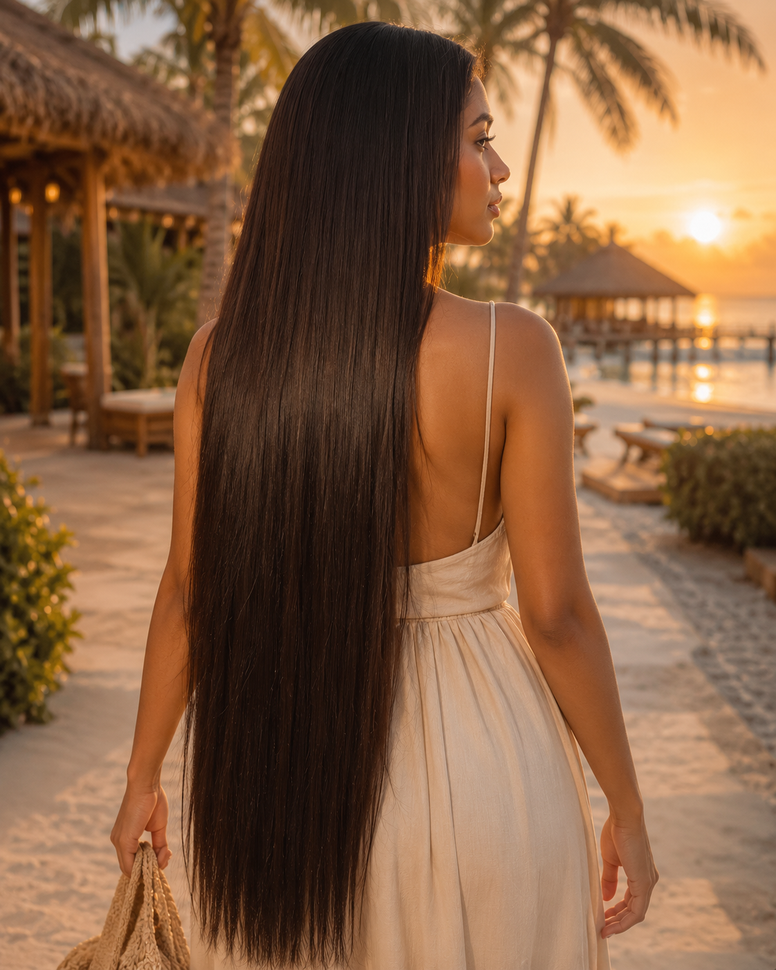 Remy Indian human hair I-tip extensions by Gaurash Beauty Supply, microlink style, salon quality, 100g bundle displayed.