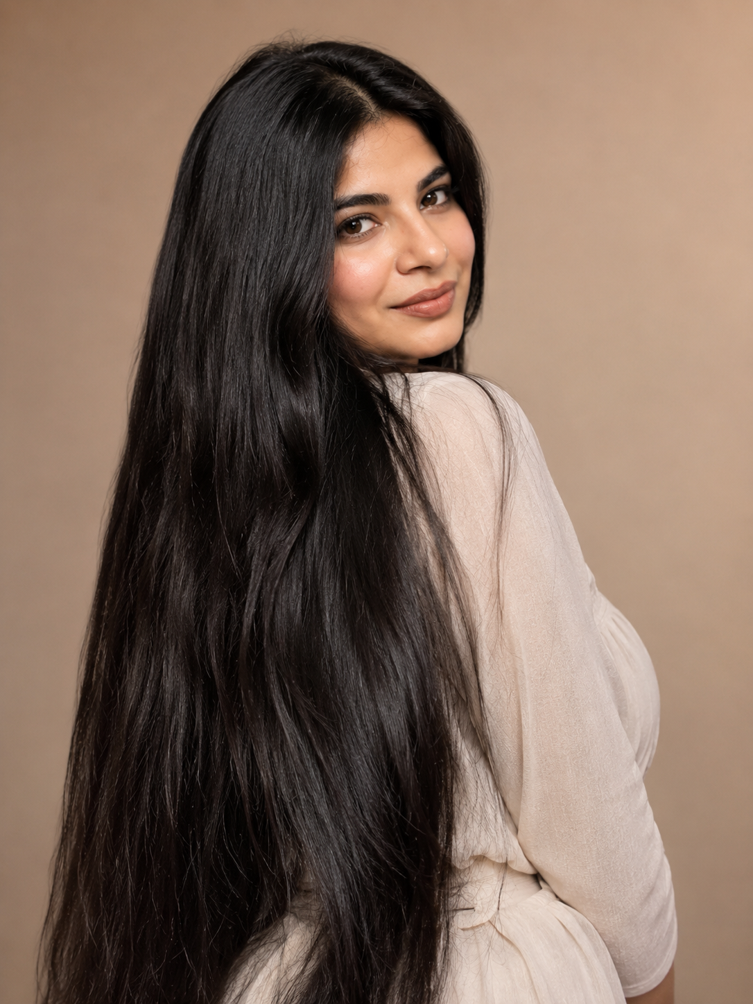 Indian virgin straight hair extension bundles from Gaurash Beauty Supply Inc, featuring sleek, natural straight hair for versatile styling.