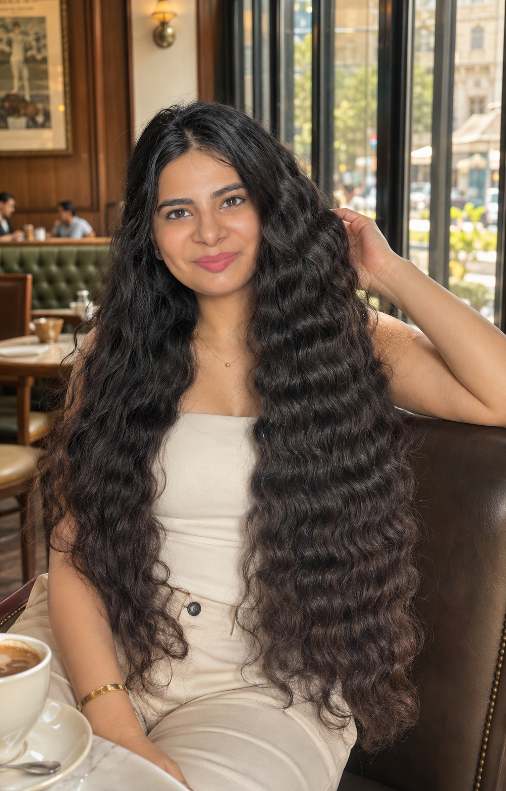 Indian raw curly human hair bundles from Gaurash Beauty Supply, showing natural bounce, shine, and unprocessed 100% virgin hair.