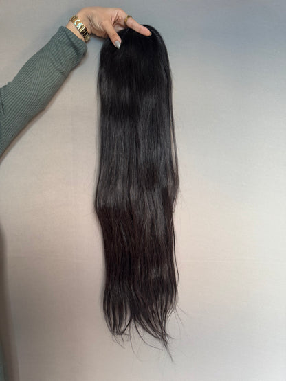 Indian hair topper for hair loss by Gaurash Beauty Supply Inc, showing natural-looking hair coverage and scalp integration.