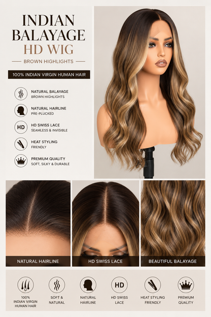 Balayage Human Hair Wig
