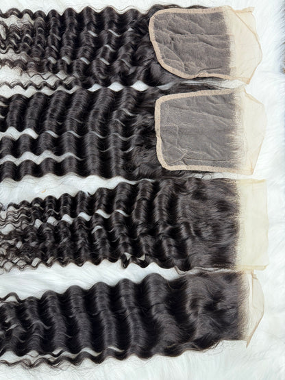 Gaurash Beauty Supply Inc curly hair closure for extensions, showcasing natural curly texture and detailed craftsmanship.