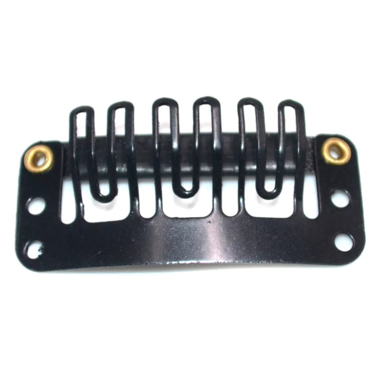 10 Pcs/set Black Hair Extension Clip U Shape Weave Toupee Wig 6 Teeth Snap-Comb Clips Styling Tools 32mm 4 Color Hat Fixing Tool