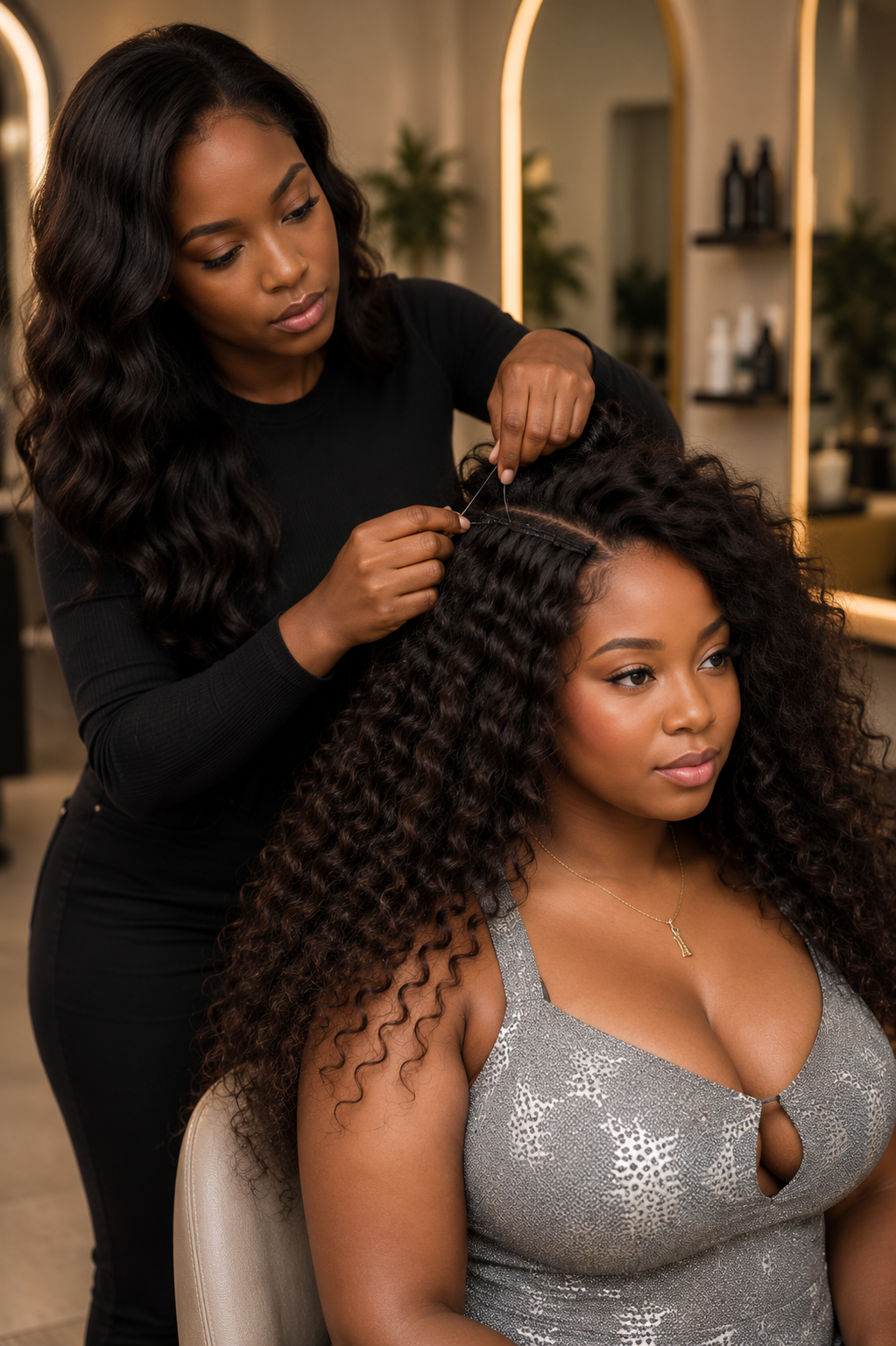 Virgin Deep Curly Hair Extensions