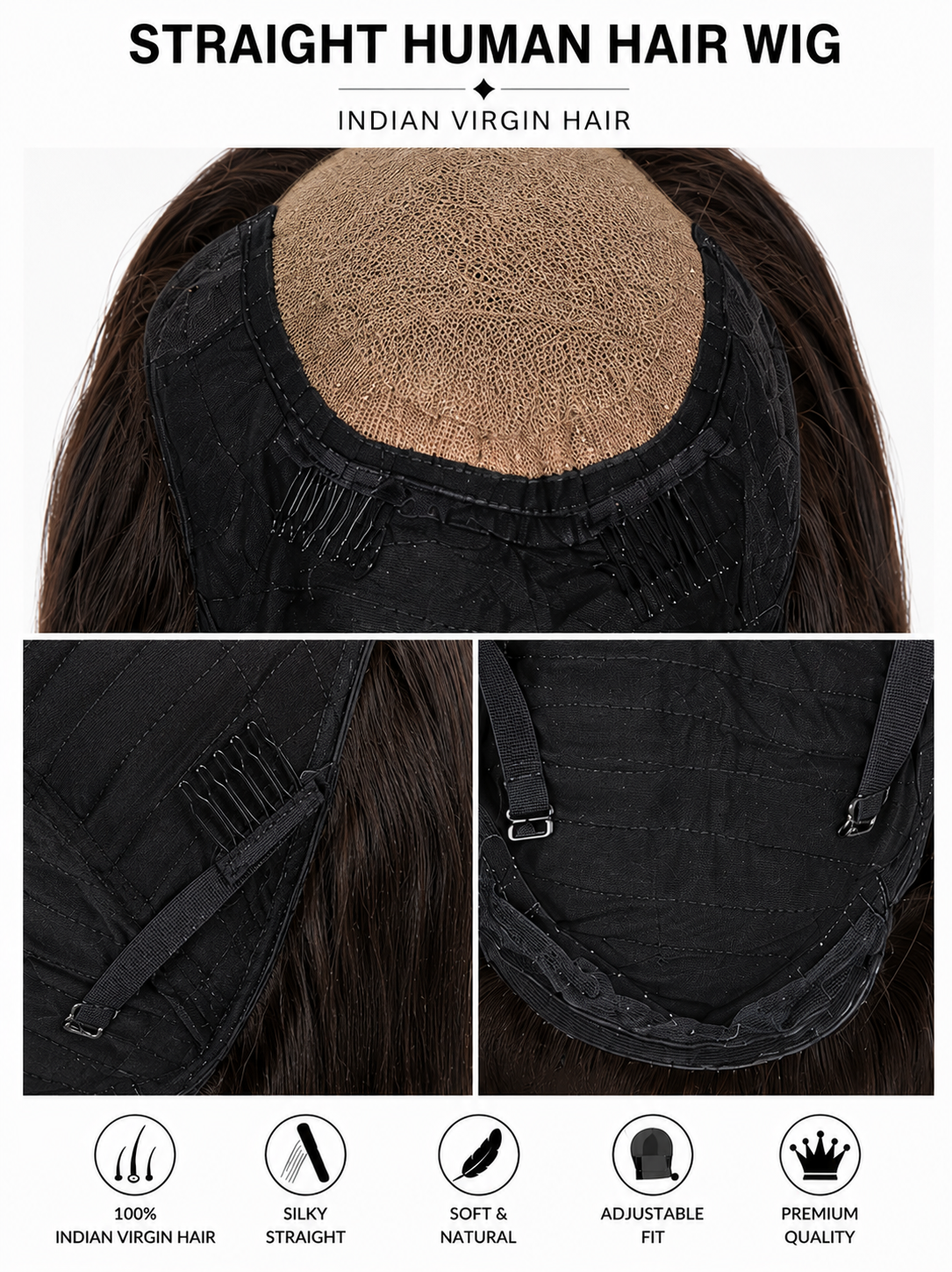 Virgin Indian Hair Lace Front Wig