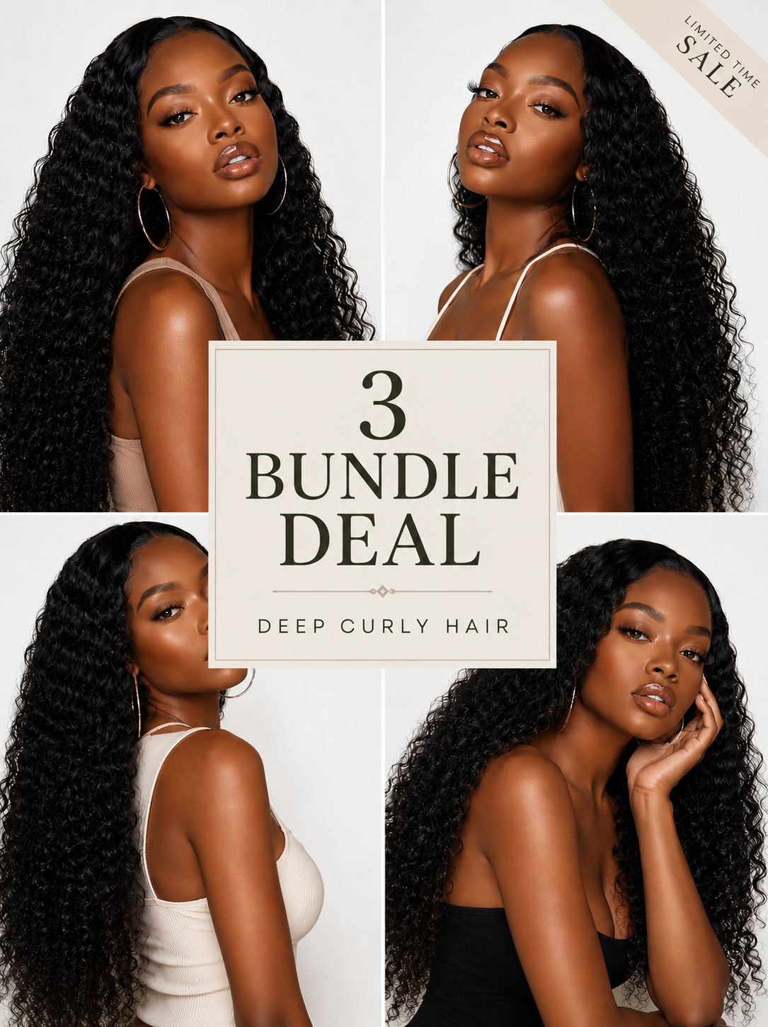 Deep Curly Human Hair Bundles