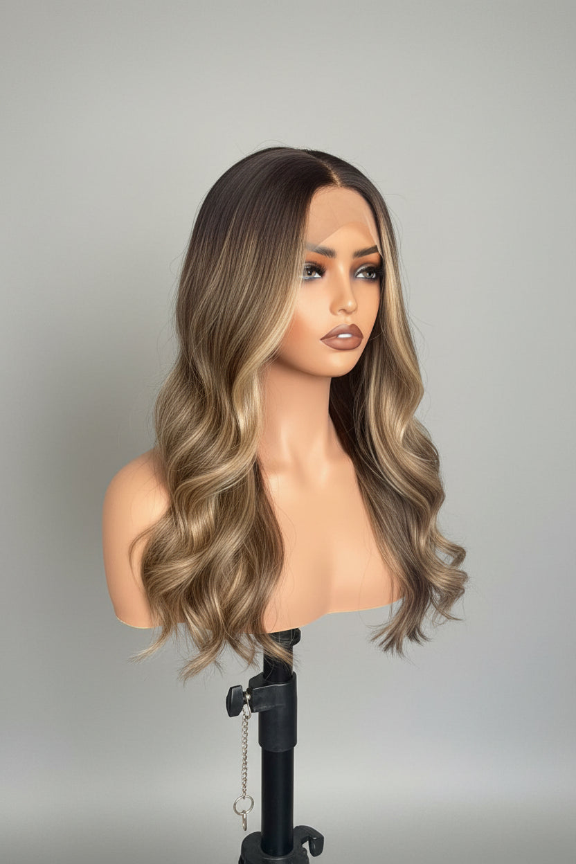 balayage lace front wig human hair
