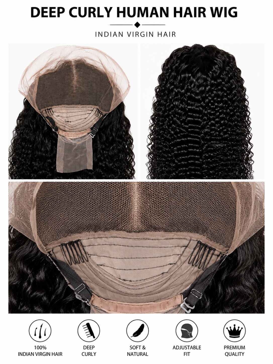 Deep Curly Lace Closure Wig