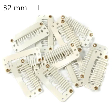 10 Pcs/set Black Hair Extension Clip U Shape Weave Toupee Wig 6 Teeth Snap-Comb Clips Styling Tools 32mm 4 Color Hat Fixing Tool