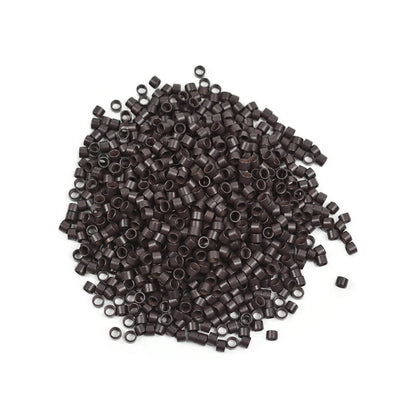 1000 Pcs 4.0X2.8X2.8mm Micro Rings/Links/ Beads for Hair Extension Plain Weave Without silicone 7 Colors Hair Extensions Tools