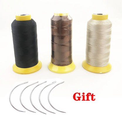 Gaurash Beauty Supply Type C Crochet 5-piece kit with thread, hair extension tools, crochet hooks, and wig making supplies.