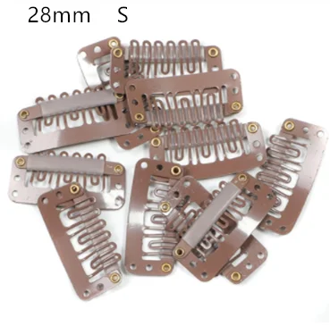 10 Pcs/set Black Hair Extension Clip U Shape Weave Toupee Wig 6 Teeth Snap-Comb Clips Styling Tools 32mm 4 Color Hat Fixing Tool