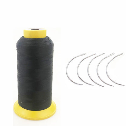 Gaurash Beauty Supply Type C Crochet 5-piece kit with thread, hair extension tools, and crochet hooks for wig making.