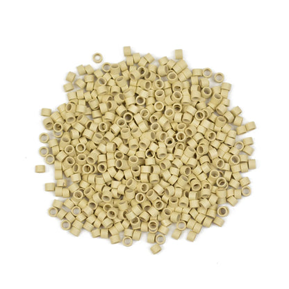 1000 Pcs 4.0X2.8X2.8mm Micro Rings/Links/ Beads for Hair Extension Plain Weave Without silicone 7 Colors Hair Extensions Tools