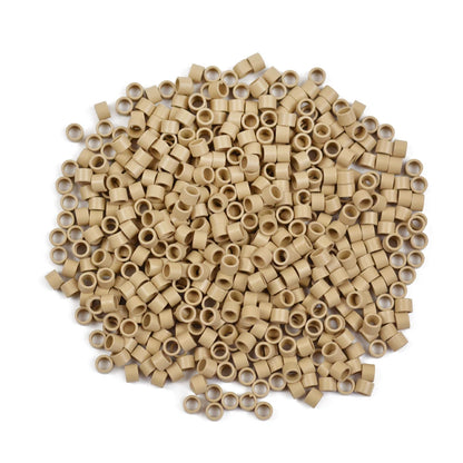 1000 Pcs 4.0X2.8X2.8mm Micro Rings/Links/ Beads for Hair Extension Plain Weave Without silicone 7 Colors Hair Extensions Tools
