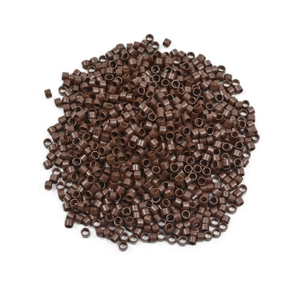 1000 Pcs 4.0X2.8X2.8mm Micro Rings/Links/ Beads for Hair Extension Plain Weave Without silicone 7 Colors Hair Extensions Tools