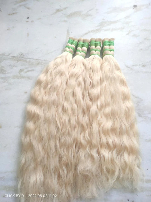 Indian raw 613 blonde bulk hair