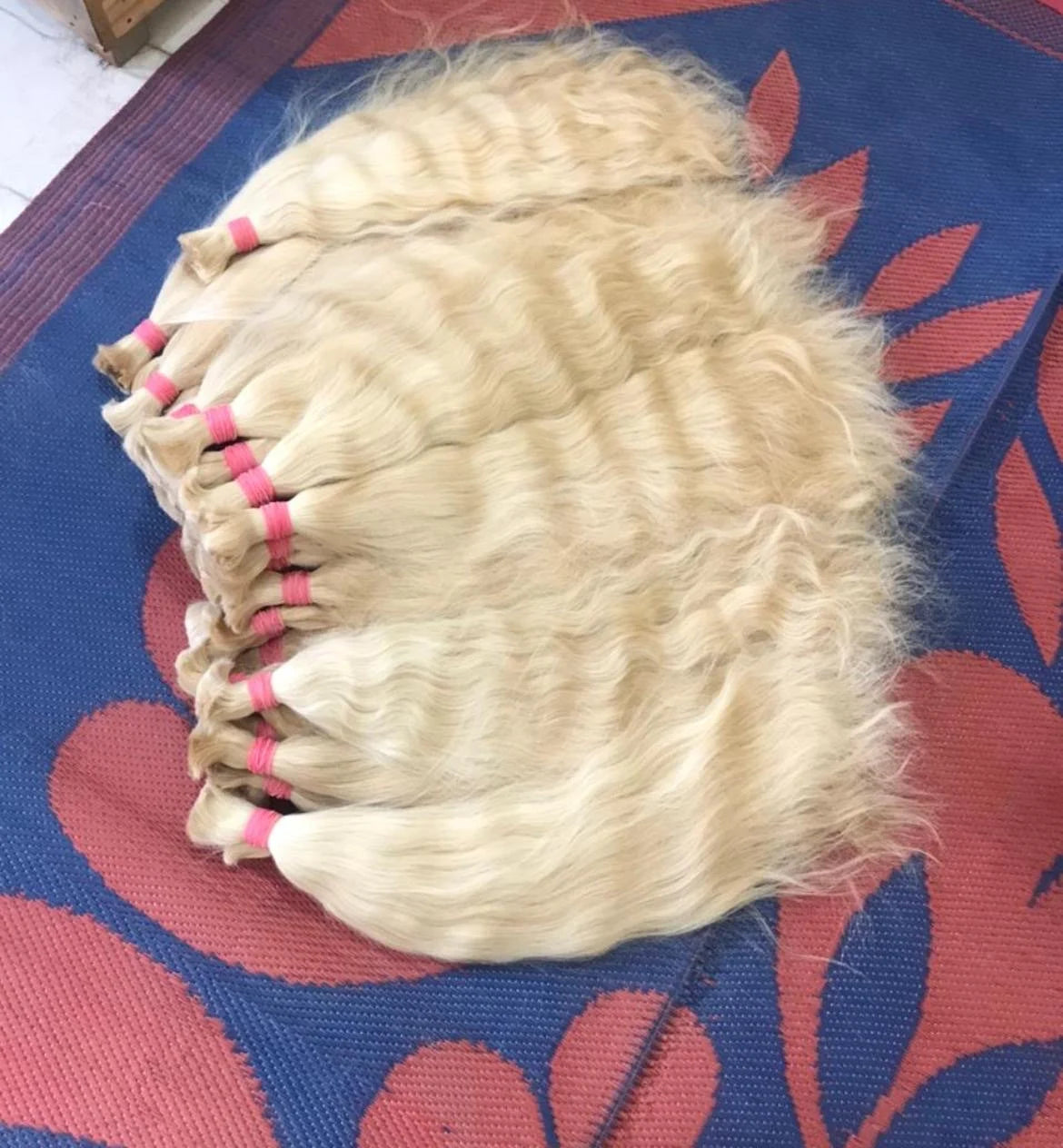 Indian raw 613 blonde bulk hair