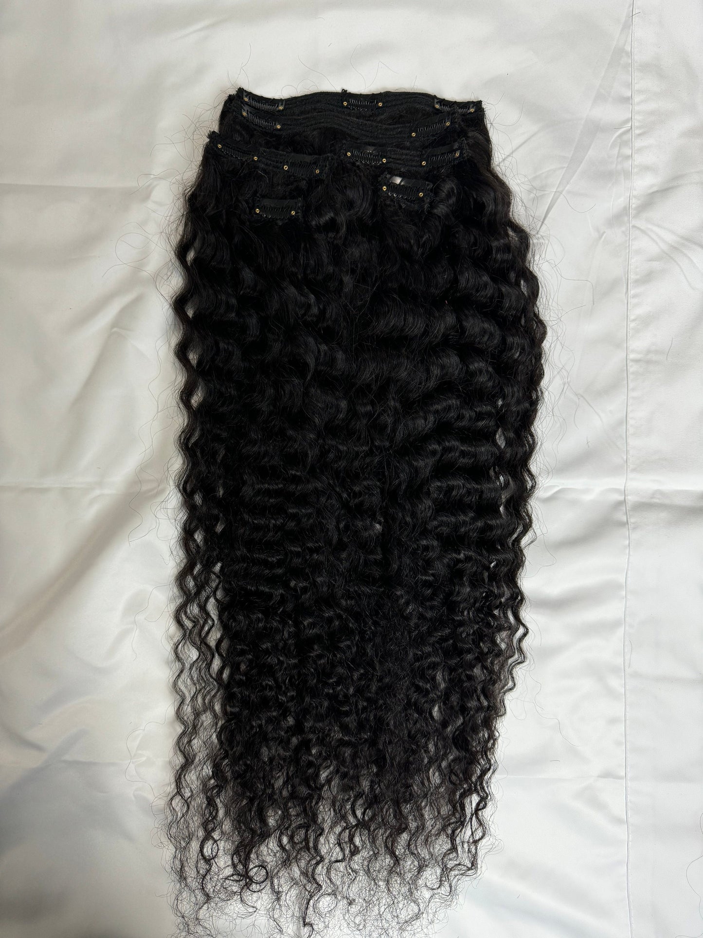 Indian Curly Virgin Hair Clip In Extensions (100-120 grams)