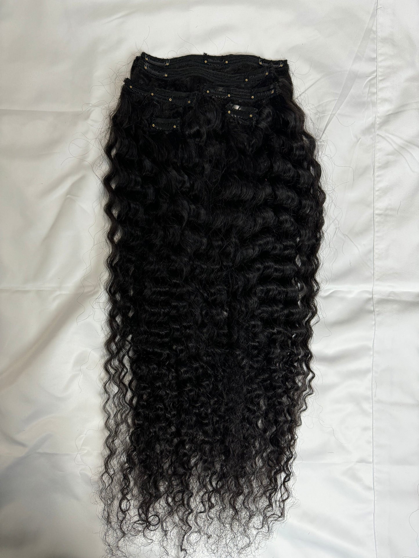 Indian Curly Virgin Hair Clip In Extensions (200-220 grams)