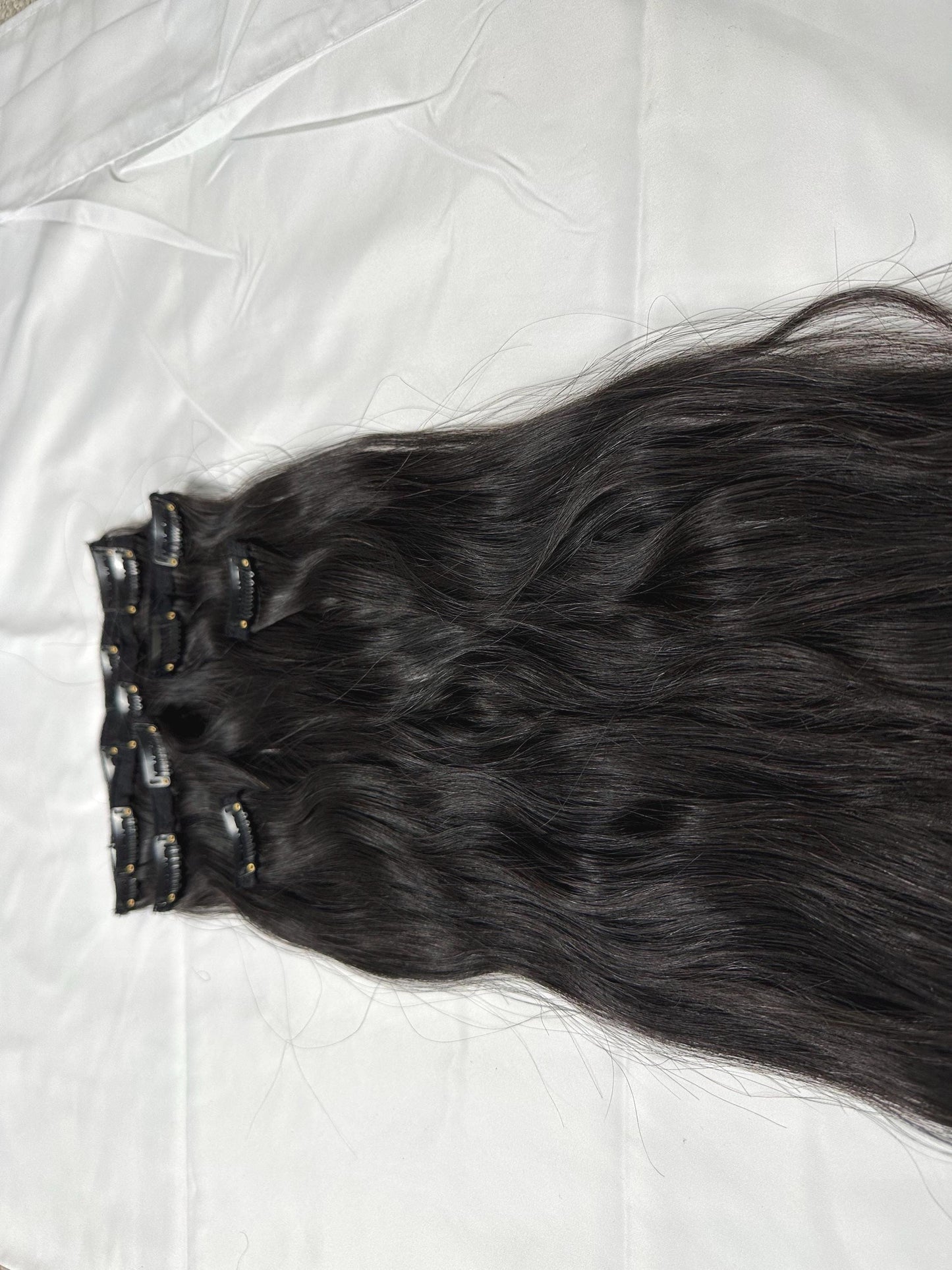Virgin Indian Wavy Clip-In Hair Extensions - 120 grams
