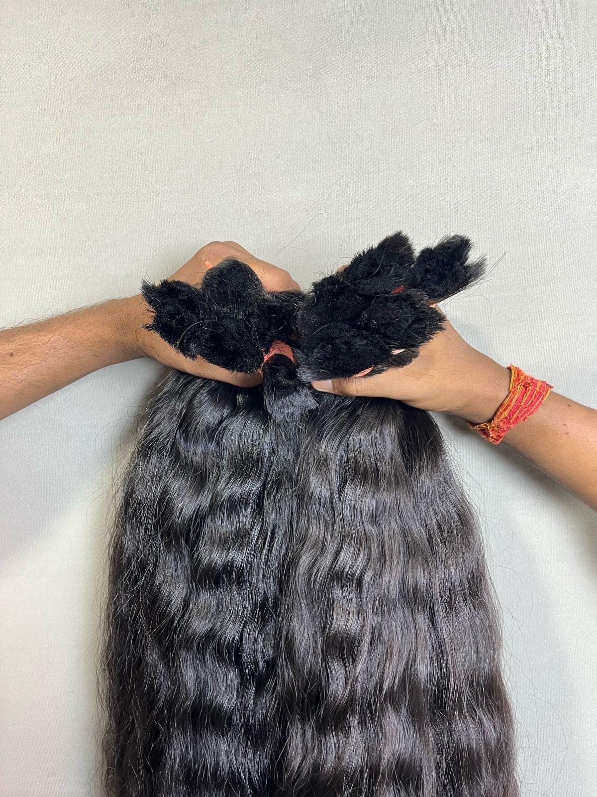 Virgin Indian Curly Bulk Hair: Raw Natural Braiding Hair