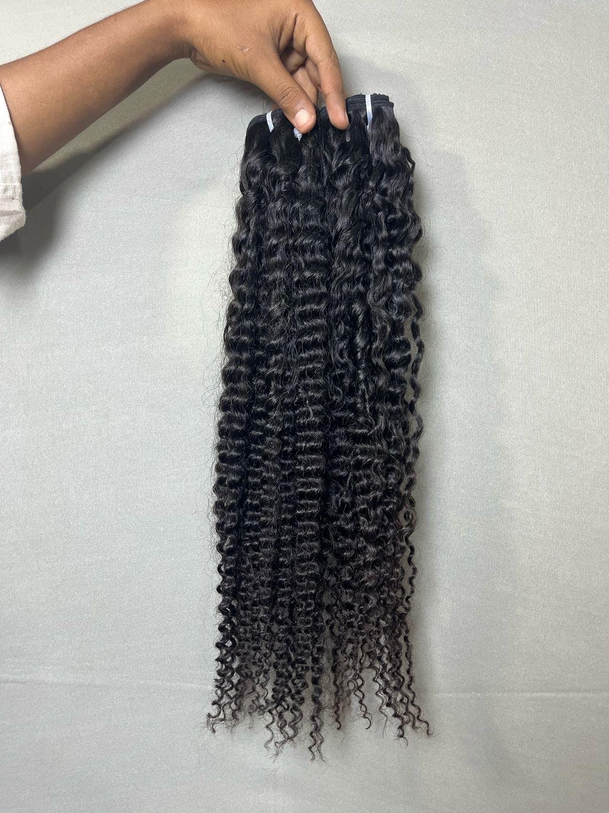 Raw Indian Tight Curly Hair Bundles: Steam-Enhanced