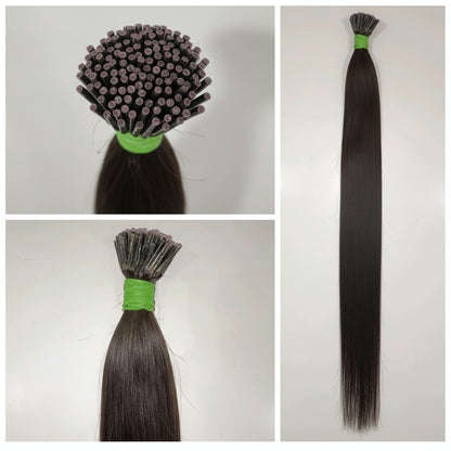 Gaurash Beauty Supply Remy Indian human hair I-tip extensions with microlink application, salon quality, 100g bundle.