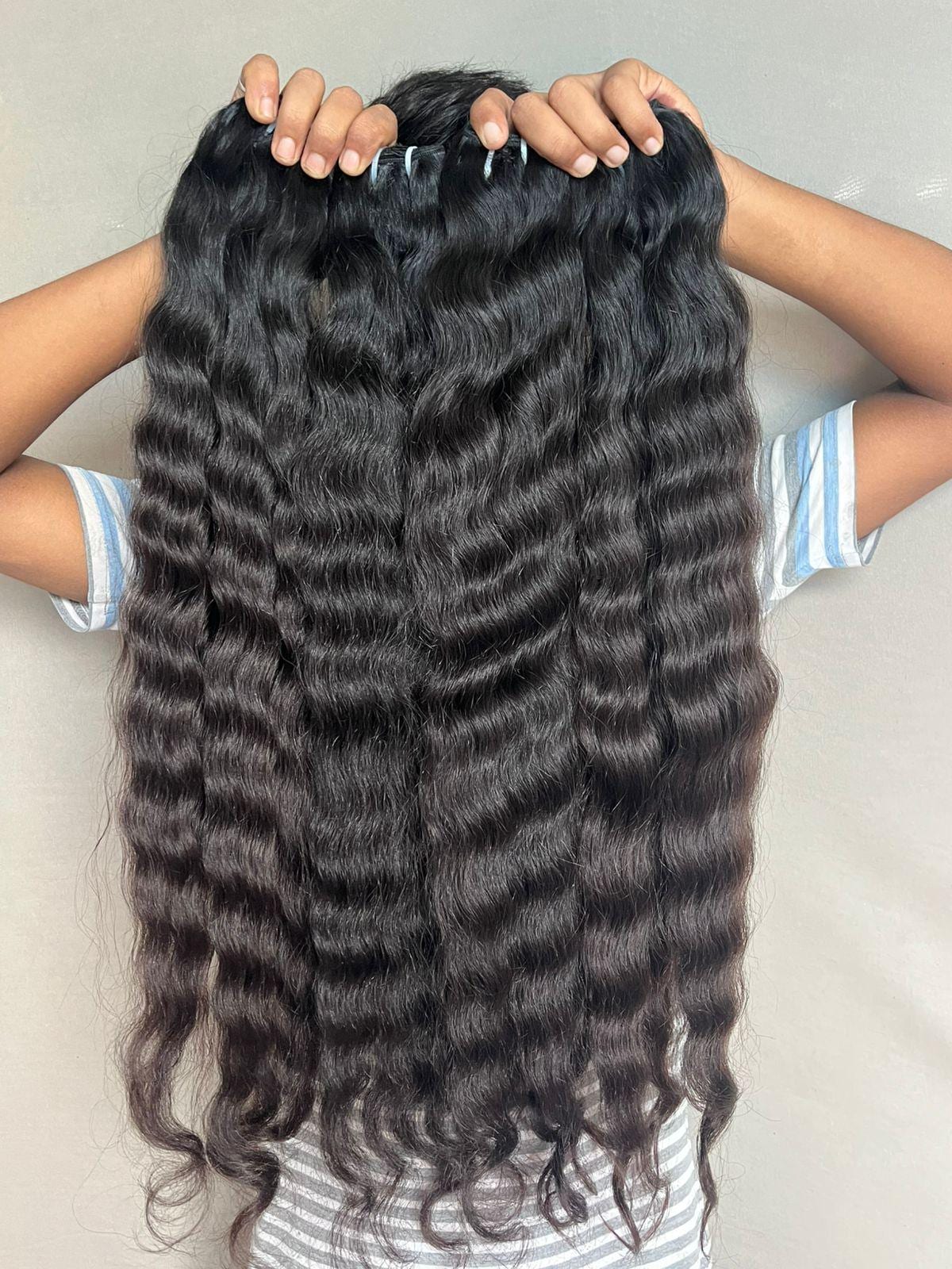 Indian Raw Curly Human Hair Bundles – 100% Virgin Unprocessed Hair – Natural Bounce & Shine
