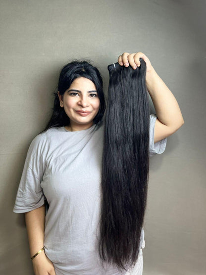 Virgin Indian Straight Human Hair Extensions: Silky, Unprocessed, Natural