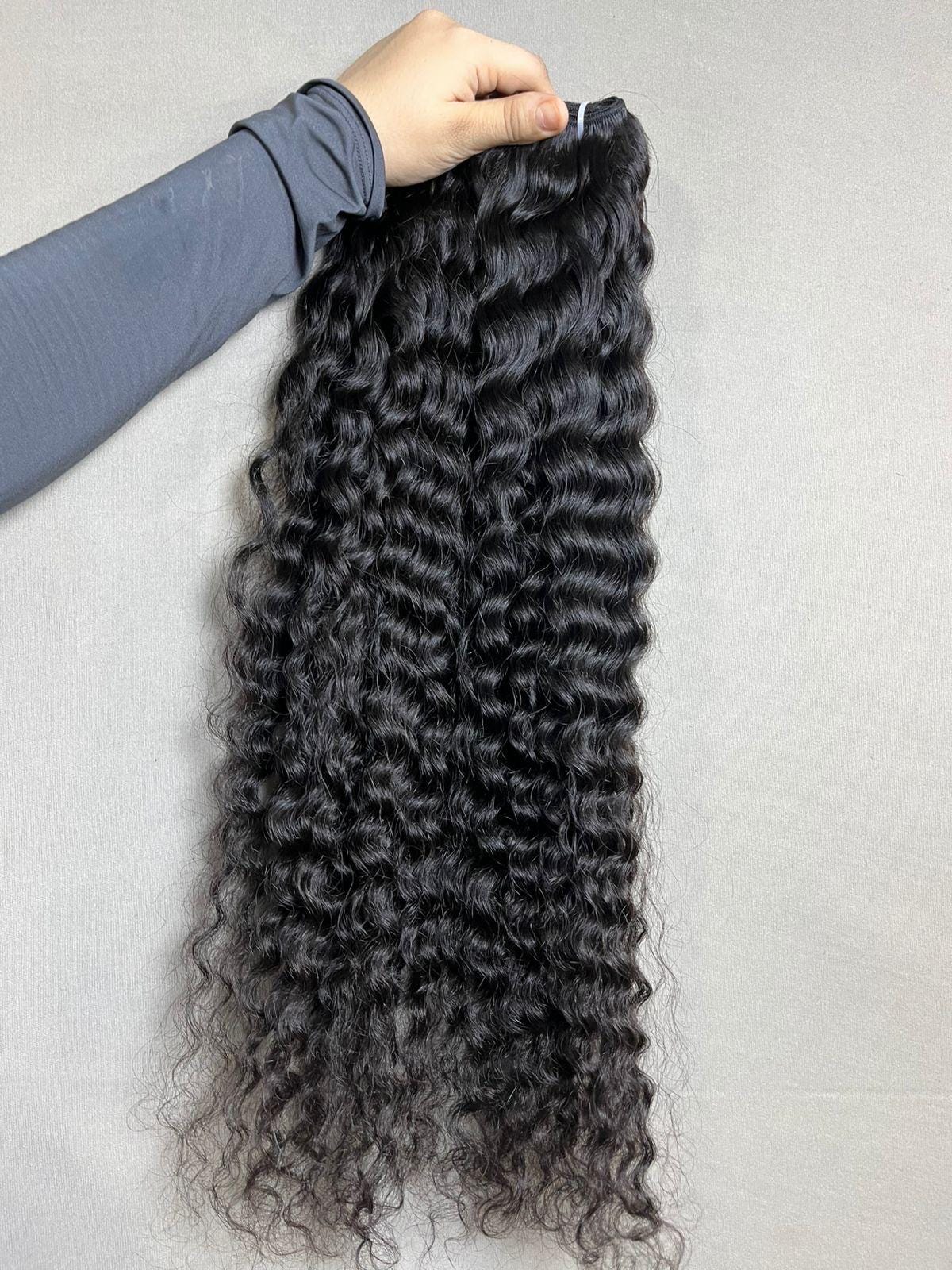 Indian Virgin Curly Human Hair Bundles: Natural Sew-In Extensions